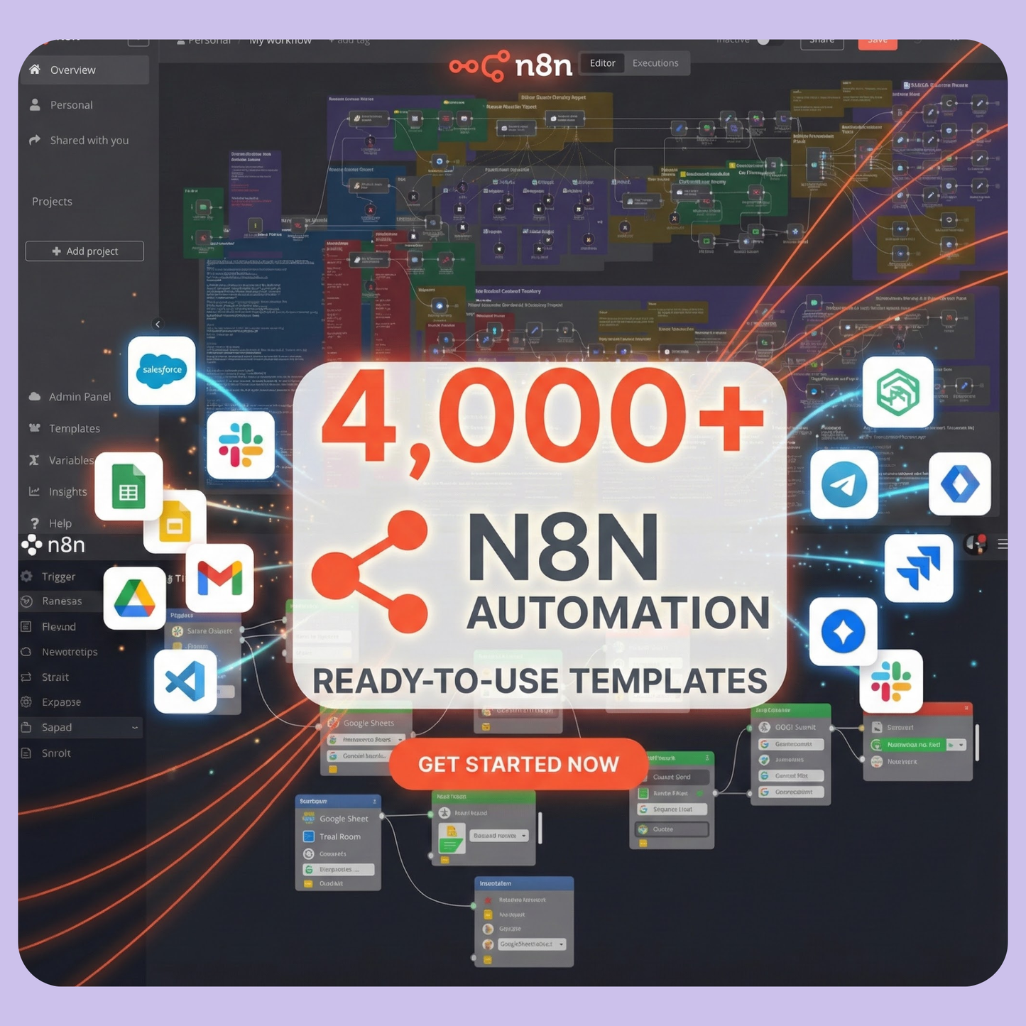 4000+ n8n Automation Templates Mega Bundle | AI & Social Media Workflows